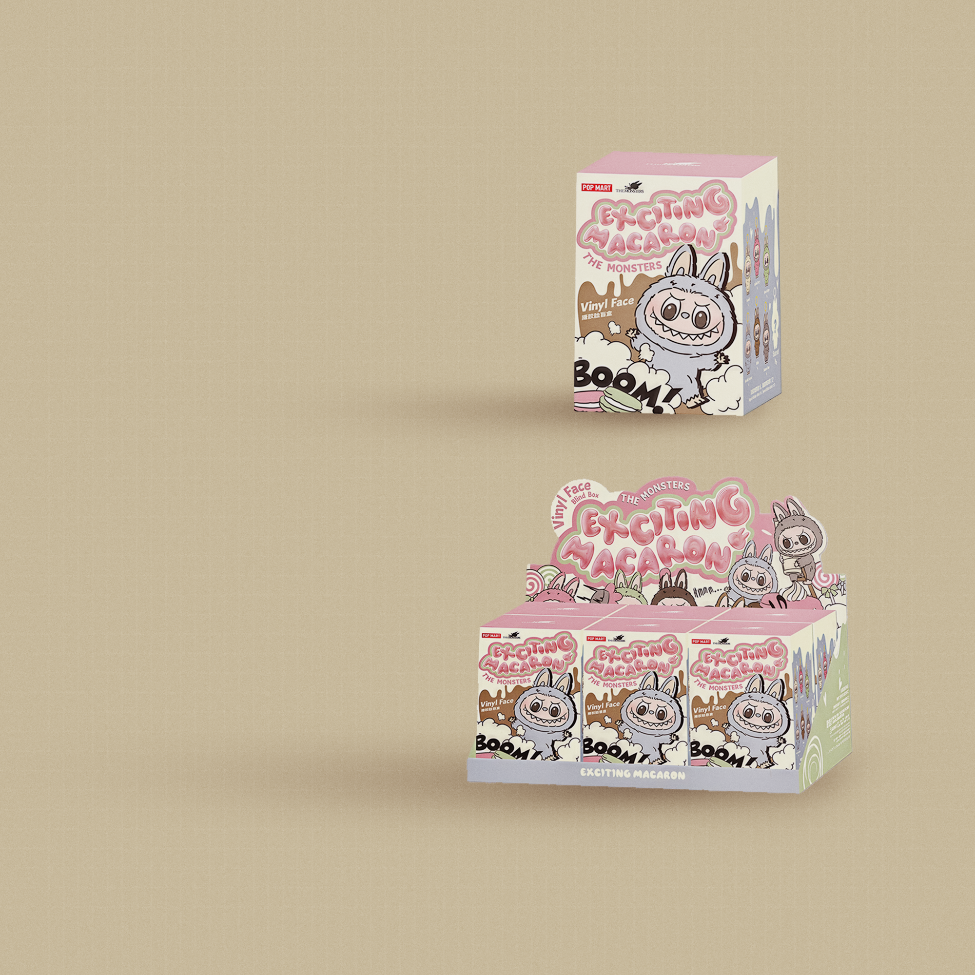 THE MONSTERS - Labubu: Exciting Macaron - Vinyl Plush Pendant (Blind Box)